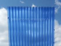 синий поликарбонат сотовый толщиной 6 мм